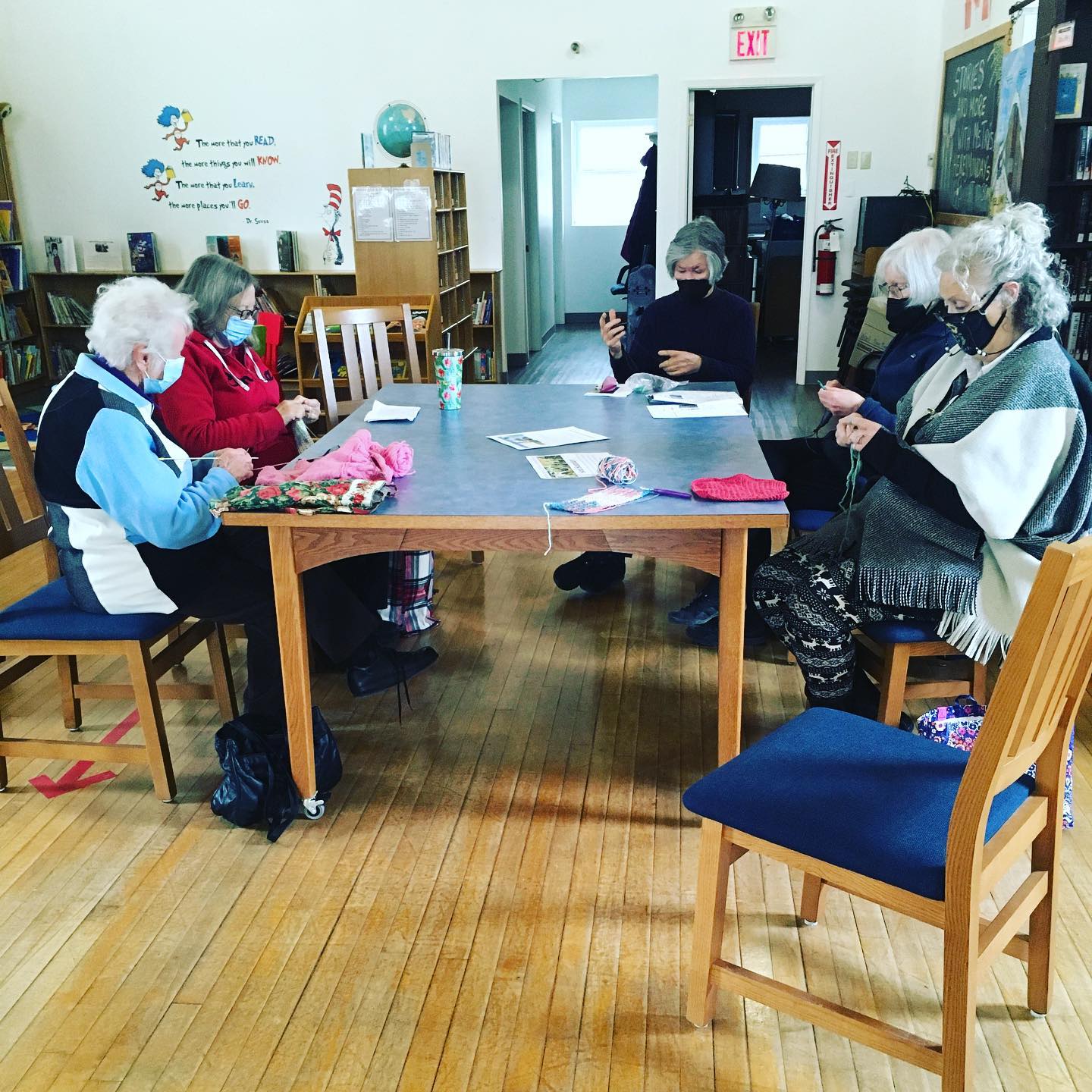 Community stitching program at the library